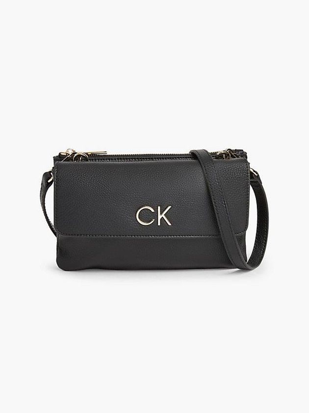 Calvin Klein USA Flat Crossbody Womens Bag Black 6054713-RG